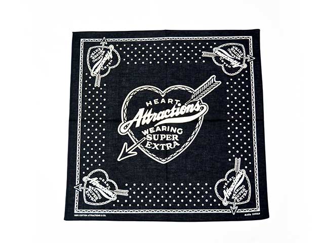 ��2����ATTRACTIONS/���ȥ饯����󥺡ۡߡ�MASA SCLULP/�ޥ�������ס�2026SS��Heart Attractions Bandana/�ϡ��ȥ��ȥ饯����󥺥Х���ʡ�(AM0010)