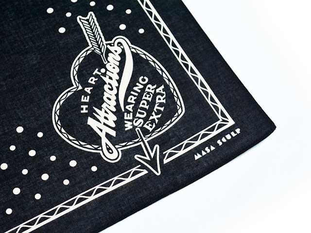 ��2����ATTRACTIONS/���ȥ饯����󥺡ۡߡ�MASA SCLULP/�ޥ�������ס�2026SS��Heart Attractions Bandana/�ϡ��ȥ��ȥ饯����󥺥Х���ʡ�(AM0010)