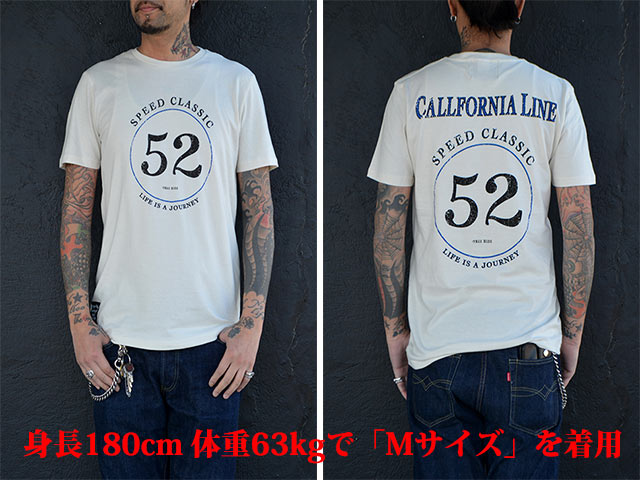 (50% OFF)��CALIFORNIA LINE/����ե���˥��饤���2023SS��Crew Neck Tee��SPEED CLASSIC 52��/���롼�ͥå�Tee�ɥ��ԡ��ɥ��饷�å�52�ɡ�