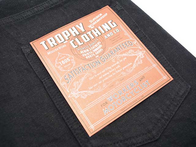 ��TROPHY CLOTHING/�ȥ��ե������������󥰡ۡ�Narrow Blackie Denim Pants/�ʥ����֥�å����ǥ˥�ѥ�ġ�(1907)<br><br>(���ᥫ��/�ϡ��졼/�ߥ꥿�꡼/�����ȥɥ�/�������ǥ�����/�Х�����/WOLF PACK/����եѥå�)