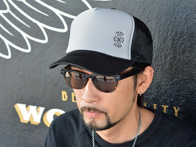 4SKULL FLIGHT/ե饤ȡ2021SSIron Cross Mesh Cap/󥯥å奭åס<br>(CALIFORNIA LINE/ե˥饤/ᥫ/ϡ졼/Х/ۥ륺ѥ/WOLF PACK/եѥå)