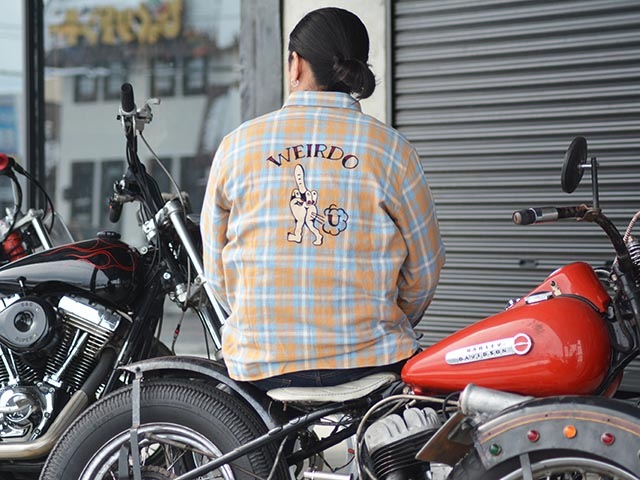 (30% OFF)��WEIRDO/���������ɡ�2024SS��L/S Check Shirts��FUCK U��/���󥰥��꡼�֥����å�����ġɥե��å�U�ɡ�(WRD-24-SS-13)