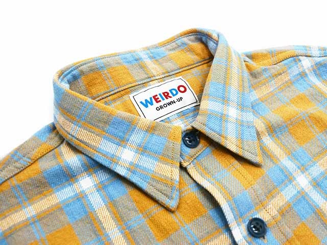 (30% OFF)��WEIRDO/���������ɡ�2024SS��L/S Check Shirts��FUCK U��/���󥰥��꡼�֥����å�����ġɥե��å�U�ɡ�(WRD-24-SS-13)