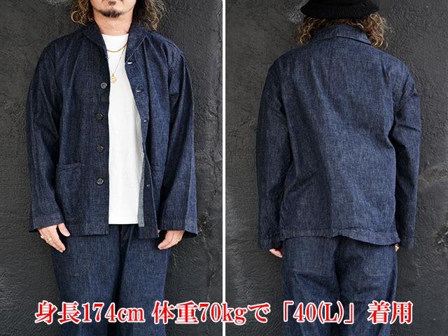 ��FULLCOUNT/�ե륫����ȡ�2026SS��USN Shawl Collar Denim Coverall/USN���硼�륫�顼�ǥ˥५�С��������(2052-1)