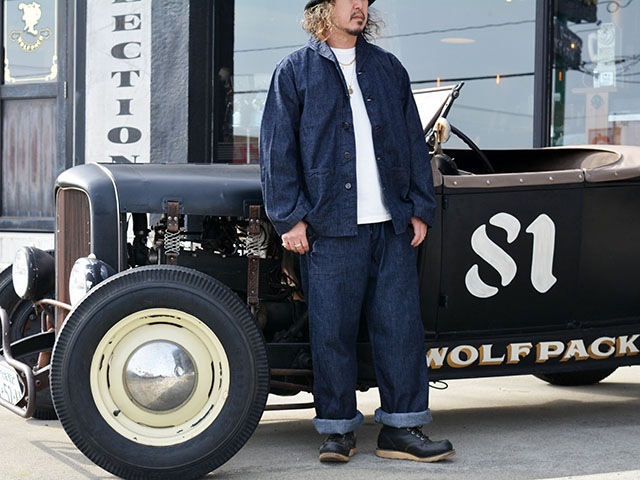 ��FULLCOUNT/�ե륫����ȡ�2026SS��USN Shawl Collar Denim Coverall/USN���硼�륫�顼�ǥ˥५�С��������(2052-1)