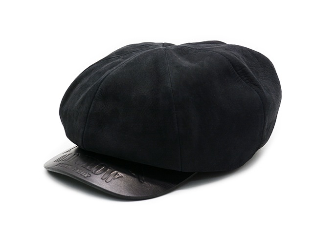 良品 GANGSTERVILLE レザーキャスケット ブラック L カウハイド OLD CROW/オールドクロウ】2025AW「SPEED SHOP-Leather