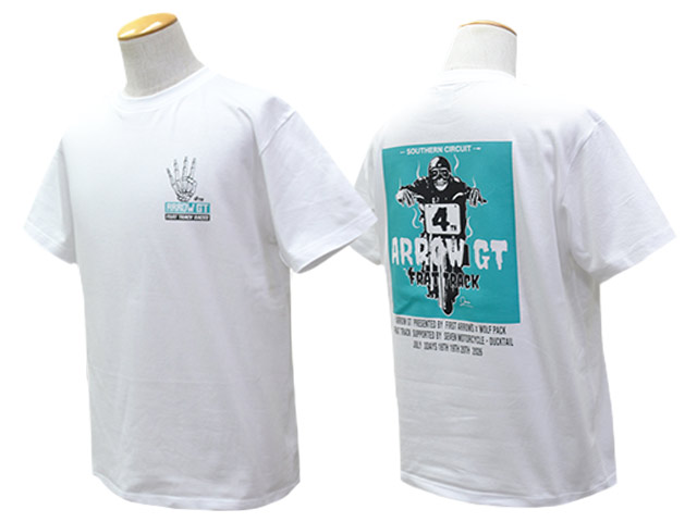 ��FIRST ARROW's/�ե������ȥ��������ۡߡ�WOLF PACK/����եѥå��ۡ�Crew Neck S/S Tee"ARROW GT 4th"/���롼�ͥå����硼�ȥ��꡼��Tee�ɥ�����GT�ե������ɡ�