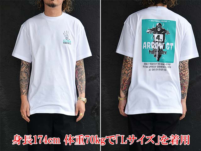 ��FIRST ARROW's/�ե������ȥ��������ۡߡ�WOLF PACK/����եѥå��ۡ�Crew Neck S/S Tee"ARROW GT 4th"/���롼�ͥå����硼�ȥ��꡼��Tee�ɥ�����GT�ե������ɡ�