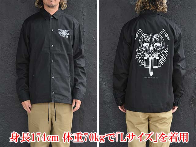 ��HWZN BROSS/�ϥ�����֥����ۡߡ�Cool Tattooing Masato/�����륿�ȥ������󥰥ޥ��ȡۡߡ�WOLF PACK/����եѥå��ۡ�WP Skull T/C Coach Jacket/WP������T/C���������㥱�åȡ�