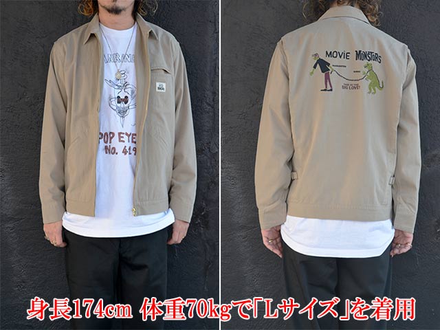 ��2����MONSTOR TIMES/��󥹥ȥ������ॺ��2026SS��MOVIE MONSTORS WORK JACKET/�ࡼ�ӡ���󥹥ȥ���������㥱�åȡ�(26SS-MT-001)