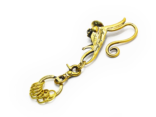 galcia/ガルシア】「Swallow Skull Brass Key Holder Hook/スワロー