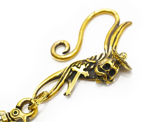 galcia/ガルシア】「Swallow Skull Brass Key Holder Hook/スワロー