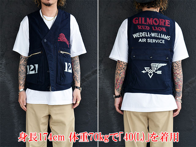��FREE WHEELERS/�ե꡼�ۥ����顼����2026SS��SPEED ENGINEER SLEEVELESS COAT��GILMORE OIL COMPANY 1932 AIR RACERS��/���ԡ��ɥ��󥸥˥����꡼�֥쥹�����ȡɥ���⥢�����륫��ѥˡ�1932�����졼�����ɡ�(2621008)