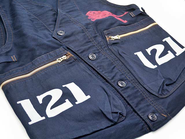 ��FREE WHEELERS/�ե꡼�ۥ����顼����2026SS��SPEED ENGINEER SLEEVELESS COAT��GILMORE OIL COMPANY 1932 AIR RACERS��/���ԡ��ɥ��󥸥˥����꡼�֥쥹�����ȡɥ���⥢�����륫��ѥˡ�1932�����졼�����ɡ�(2621008)