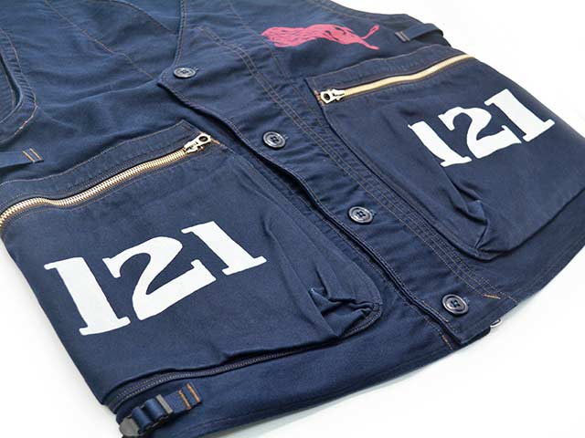��FREE WHEELERS/�ե꡼�ۥ����顼����2026SS��SPEED ENGINEER SLEEVELESS COAT��GILMORE OIL COMPANY 1932 AIR RACERS��/���ԡ��ɥ��󥸥˥����꡼�֥쥹�����ȡɥ���⥢�����륫��ѥˡ�1932�����졼�����ɡ�(2621008)