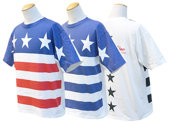 (50% OFF)��3����CALIFORNIA LINE/����ե���˥��饤���2023SS��Stars and Stripes Crew Neck Tee��Type2��/������������ɥ��ȥ饤�ץ����롼�ͥå�Tee"������2�ɡ�