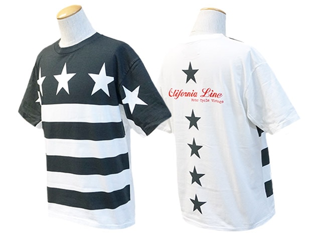 (50% OFF)��3����CALIFORNIA LINE/����ե���˥��饤���2023SS��Stars and Stripes Crew Neck Tee��Type2��/������������ɥ��ȥ饤�ץ����롼�ͥå�Tee"������2�ɡ�