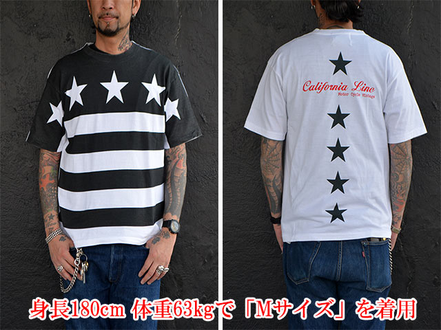 (50% OFF)��3����CALIFORNIA LINE/����ե���˥��饤���2023SS��Stars and Stripes Crew Neck Tee��Type2��/������������ɥ��ȥ饤�ץ����롼�ͥå�Tee"������2�ɡ�
