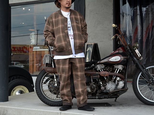 ��2����BLUCO/�֥륳��2025AW��Ombre Check Bomber Jacket/����֥�����å��ܥ�С����㥱�åȡ�(157-31-039)