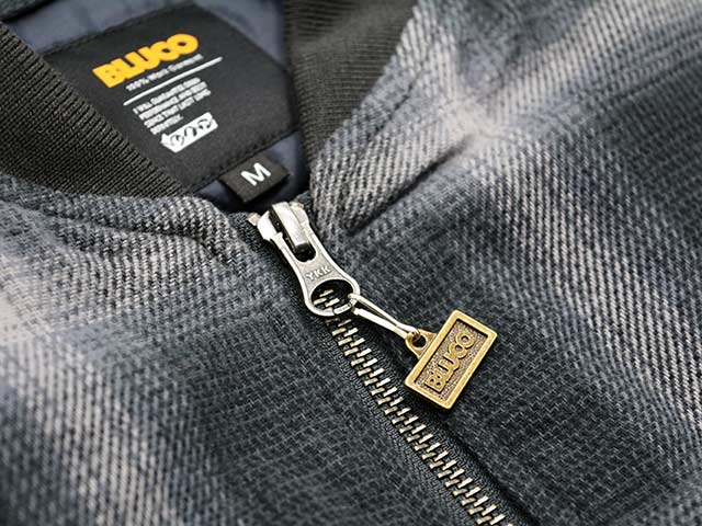 ��2����BLUCO/�֥륳��2025AW��Ombre Check Bomber Jacket/����֥�����å��ܥ�С����㥱�åȡ�(157-31-039)