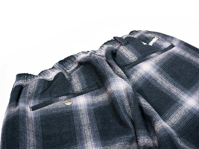 ��2����BLUCO/�֥륳��2025AW��Ombre Check Warm Easy Pants/����֥�����å��������।�������ѥ�ġ�(157-41-044)