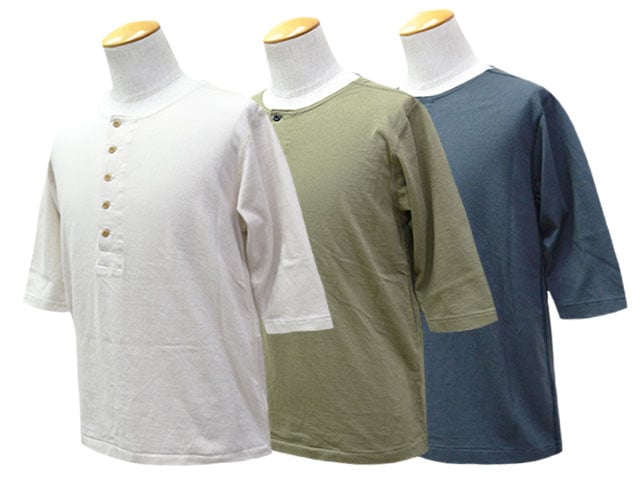 ��3����TWO MOON/�ȥ����ࡼ��ۡ�Half Sleeve Henley Neck Tee/�ϡ��ե��꡼�֥إ�꡼�ͥå�Tee��(20277)