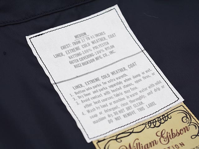 ��BUZZ RICKSON'S/�Х��ꥯ���󥺡ۡ�Type BLACK M-65 LINER/�����ץ֥�å�M-65�饤�ʡ���(BR14976)