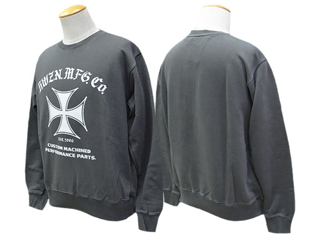 ��2����HWZN BROSS/�ϥ�����֥�����2025AW��Iron Cross Crew Neck Sweat Shirt/�������󥯥������롼�ͥå��������åȥ���ġ�