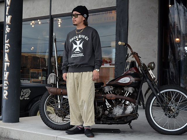 ��2����HWZN BROSS/�ϥ�����֥�����2025AW��Iron Cross Crew Neck Sweat Shirt/�������󥯥������롼�ͥå��������åȥ���ġ�