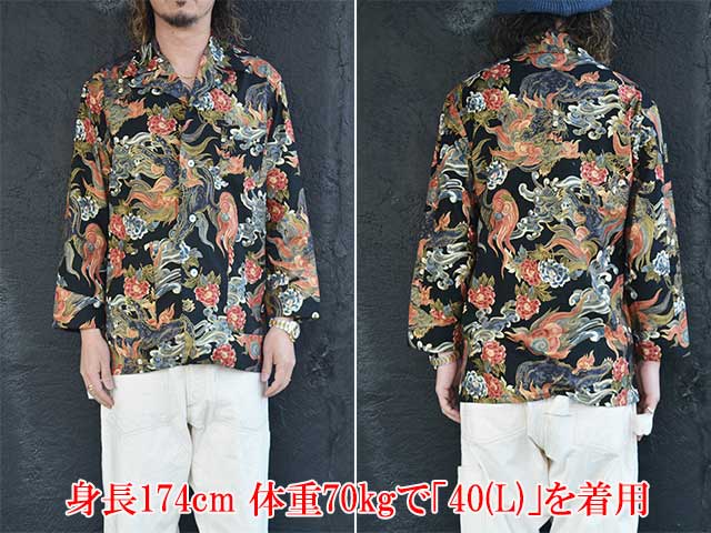 ��2����BLACK SIGN/�֥�å��������2026SS��Night Shirt��Japanese Lion&Peony��/�ʥ��ȥ���ġɥ���ѥˡ����饤����&�ԥ��ˡ��ɡ�(BSSL-26108)