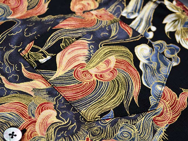 ��2����BLACK SIGN/�֥�å��������2026SS��Night Shirt��Japanese Lion&Peony��/�ʥ��ȥ���ġɥ���ѥˡ����饤����&�ԥ��ˡ��ɡ�(BSSL-26108)