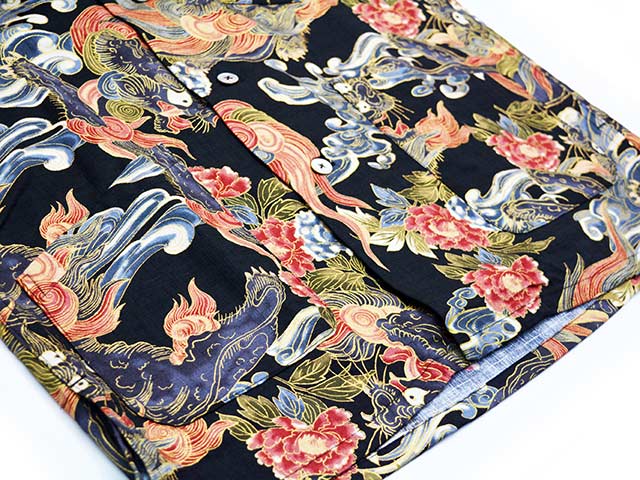 ��2����BLACK SIGN/�֥�å��������2026SS��Night Shirt��Japanese Lion&Peony��/�ʥ��ȥ���ġɥ���ѥˡ����饤����&�ԥ��ˡ��ɡ�(BSSL-26108)