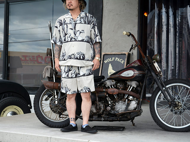 ��2����BLUCO/�֥륳��2026SS��Open Collar S/S Shirt��CACTUS��/�����ץ󥫥顼���硼�ȥ��꡼�֥���ġɥ��������ɡ�(163-21-017)