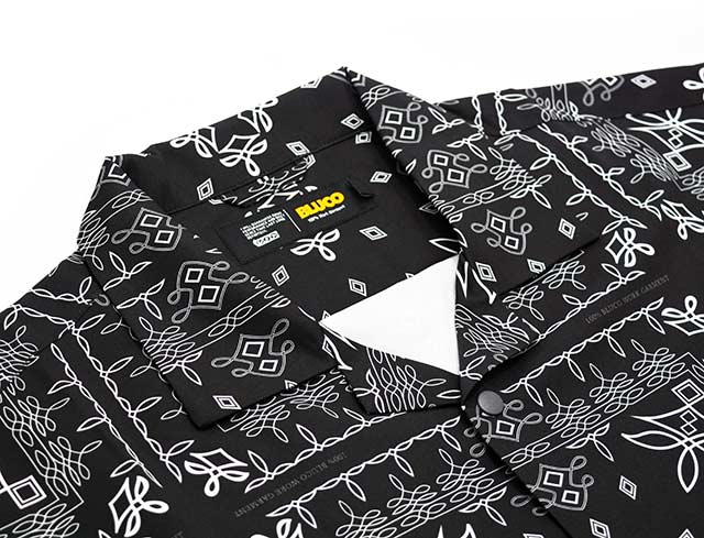 ��2����BLUCO/�֥륳��2026SS��Open Collar S/S Shirt��BANDANA��/�����ץ󥫥顼���硼�ȥ��꡼�֥���ġɥХ���ʡɡ�(163-21-018)