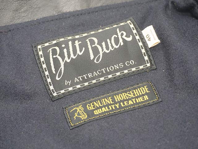 ��BILTBUCK by ATTRACTIONS/�ӥ�ȥХå��Х����ȥ饯����󥺡ۡ�Horsehide Stallion Jacket��Lot.380��/�ۡ����ϥ��ɥ����ꥪ�󥸥㥱�åȡ�Lot.380�ɡ�
