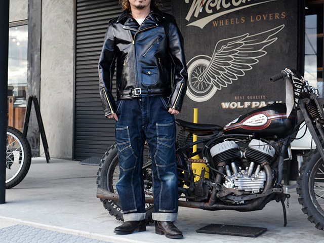 ��INDIAN MOTORCYCLE/����ǥ�����⡼������������ۡ�Horse Hide Double Riders Jacket/�ۡ����ϥ��ɥ��֥�饤���������㥱�åȡ�(IM80680)