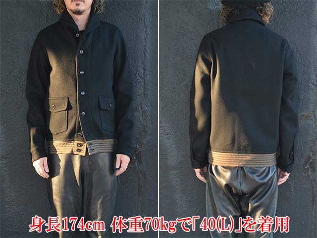 ��BUZZ RICKSON'S/�Х��ꥯ���󥺡ۡ�JACKET,WOOL,BLACK��CCC��/���㥱�å�,������,�֥�å���CCC�ɡ�(BR15776)