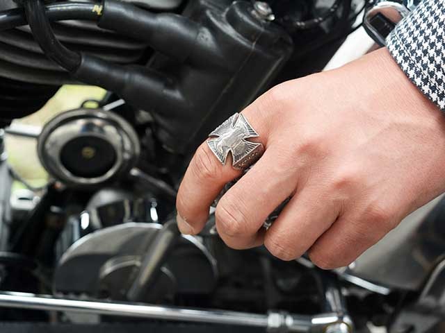 ��BLUCO WORK GARMENT/�֥륳����������ȡۡߡ�CHOOKE/���硼���ۡ�Eagle Iron Cross Ring/�������륢�����󥯥�����󥰡�