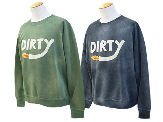 全2色【AT-DIRTY/アットダーティー】2024AW「Dirty Fire Sweat