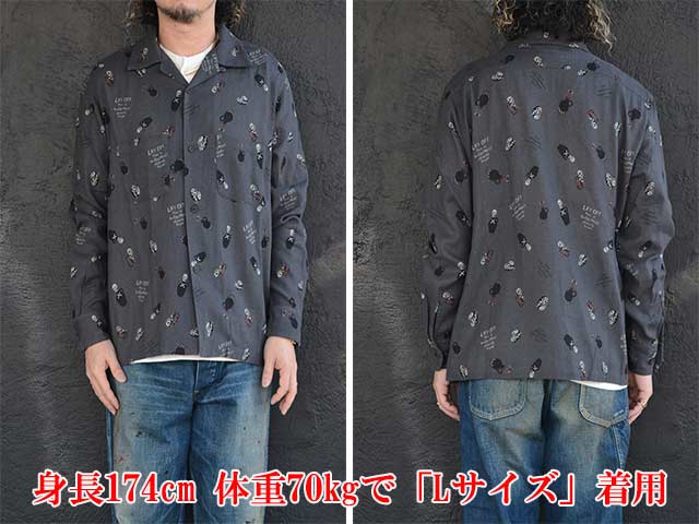 (30% OFF)��GANGSTERVILLE/����󥰥������ӥ��2025SS��Poison L/S Shirts/�ݥ�������󥰥��꡼�֥���ġ�(GSV5109)