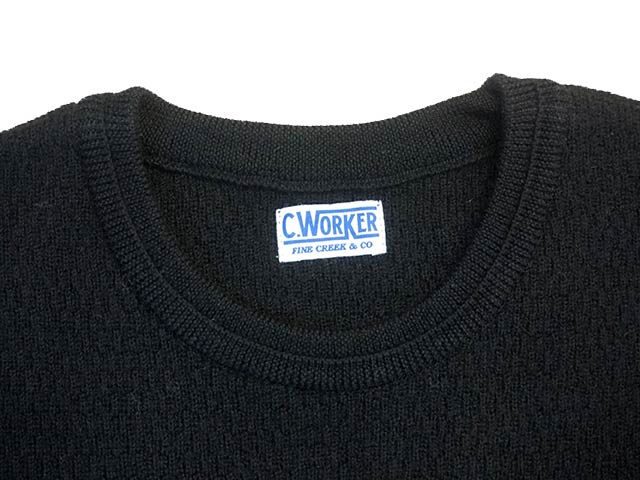 ��3����CWORKS/�����������2022AW��Merino Wool Heneycomb Thermal Knit Top��Left��/���Υ�����ϥ˥��ॵ���ޥ�˥åȥȥåסɥ�եȡɡ�(CWKN002)