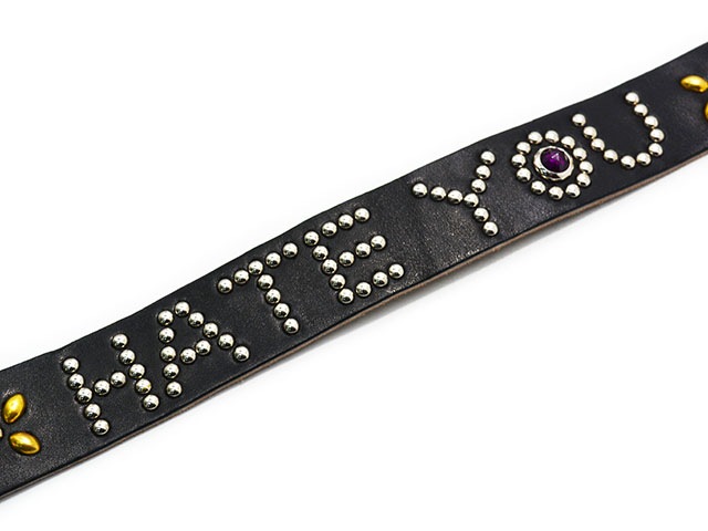 ��DAZZLE SUGAR/�����륷�奬����2026SS��HATE YOU Studs Belt��Cross��/�إ��ȥ桼�����å��٥�ȡɥ������ɡ�