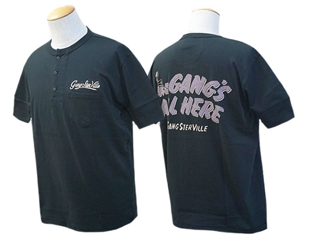 新品 GANGSTERVILLE スカルTee(黒・S) ギャングスタービル GLAD HAND グラッドハンド WEIRDO ウィアード OLD CROW オールドクロウ ケンコバ GANGSTERVILLE ポロシャツ 総柄 ブラック ヴィンテージ スカル