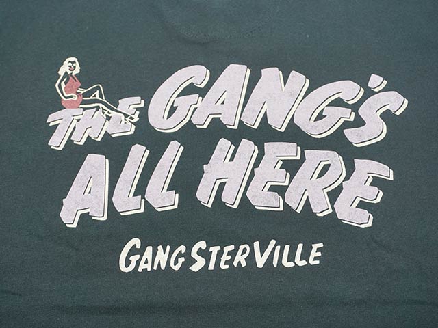 (50% OFF)��2����GANGSTERVILLE/����󥰥������ӥ��2024SS��Henry Neck S/S Tee��THE GANG'S HERE��/�إ�꡼�ͥå����硼�ȥ��꡼��Tee�ɥ� ����󥰥�������ҥ��ɡ�(GSV-24-SS-22)