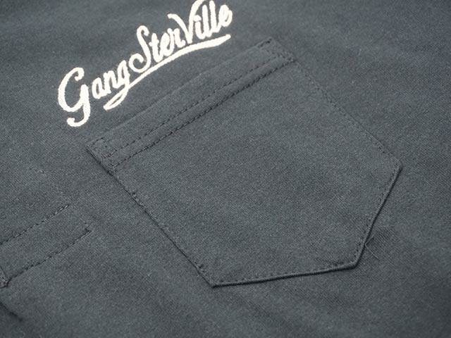 (50% OFF)��2����GANGSTERVILLE/����󥰥������ӥ��2024SS��Henry Neck S/S Tee��THE GANG'S HERE��/�إ�꡼�ͥå����硼�ȥ��꡼��Tee�ɥ� ����󥰥�������ҥ��ɡ�(GSV-24-SS-22)