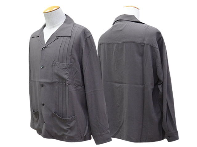 ��GANGSTERVILLE/����󥰥������ӥ��2025SS��Riptide Club L/S Guayabera Shirts/��åץ����ɥ���֥��󥰥��꡼�֥�����٥饷��ġ�(GSV5113)