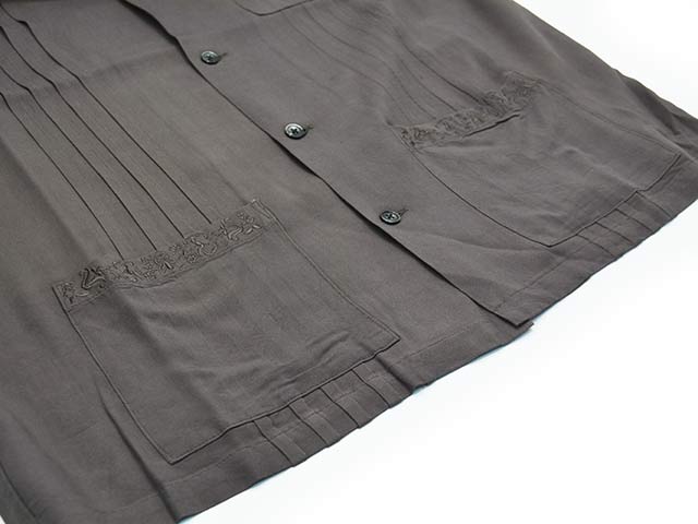 ��GANGSTERVILLE/����󥰥������ӥ��2025SS��Riptide Club L/S Guayabera Shirts/��åץ����ɥ���֥��󥰥��꡼�֥�����٥饷��ġ�(GSV5113)