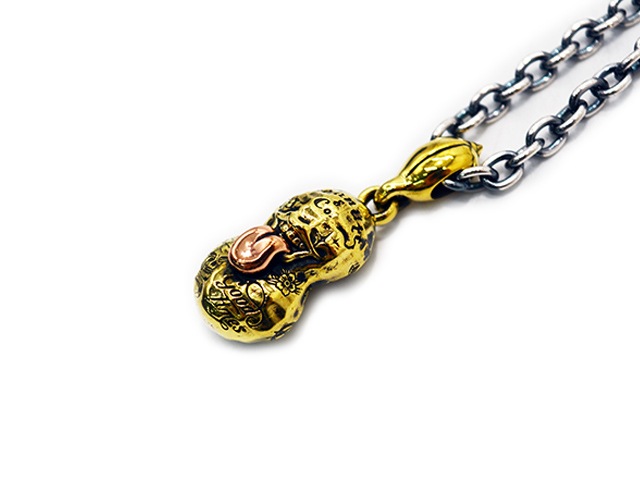 ��Peanuts&Co/�ԡ��ʥåĥ���ѥˡ��ۡ�Small Tattoo Bero Peanuts Pendant Top��Necklace Chain��Round��/���⡼�륿�ȥ����٥��ԡ��ʥåĥڥ����ȥȥåס��ͥå��쥹��������ɴݥ��ޡɡ�(Brass��Copper/Silver925��Brass)