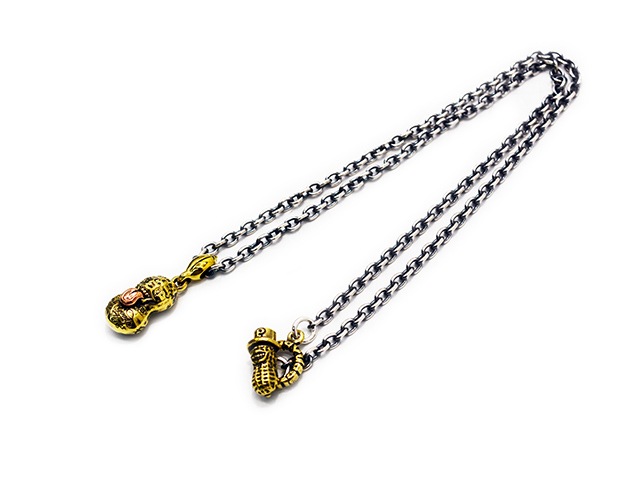 ��Peanuts&Co/�ԡ��ʥåĥ���ѥˡ��ۡ�Small Tattoo Bero Peanuts Pendant Top��Necklace Chain��Round��/���⡼�륿�ȥ����٥��ԡ��ʥåĥڥ����ȥȥåס��ͥå��쥹��������ɴݥ��ޡɡ�(Brass��Copper/Silver925��Brass)