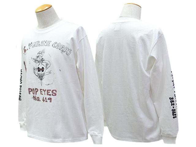 ��POP EYES/�ݥåץ�������2025AW��Prison Art P.E.MARINE CORPS L/S Tee/�ץꥺ�󥢡���P.E.�ޥ�󥳡��ץ��󥰥��꡼��Tee��(25AW-PPE-004)